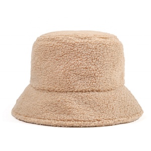 Sombrero de Pescador de Lana de Cordero Estilo Vintage para Mujer, Gorro de Invierno Cálido e Informal para Deportes al Aire Libre - Product Image 3