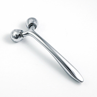 Rouleau de massage pour le visage en alliage de zinc, tête sphérique 3D à facettes, angle de 70 degrés pour le visage et le corps