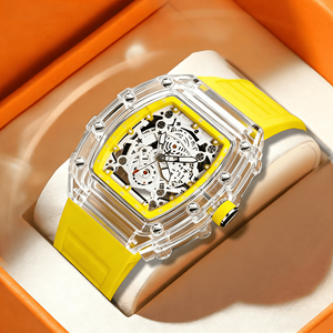New DIJIE T524 Men's Women's Non-automatic Quartz Plastic Case <strong>Rectangular</strong> Silicone Band Trendy Luminous Exercise Student <strong>Watch</strong> - Product Image 1