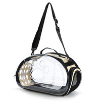 Sac de transport transparent pour animaux de compagnie, type capsule spatiale, respirant, portable, pour petits animaux, avec fermeture éclair, visible, à porter à la main ou à l'épaule