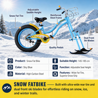 Vélo à neige pour enfants, luge sans moteur, équipement de divertissement pour station de ski