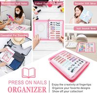 Wieder verwendbarer Swatch-Display halter im Format A5 Sammel buch Gefälschter Druck auf Nagelspeicher-Organizer-Binder mit Einst eck seiten Klebeband tasche