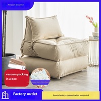 Canapé paresseux Tatami, fauteuil individuel, tissu amovible et lavable, inclinable, pliable, design moderne et simple, petit canapé pour salon
