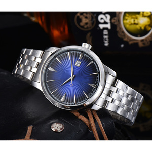 Montre-bracelet à quartz pour homme en acier inoxydable, tendance, avec grand cadran chronographe minimaliste à trois aiguilles de 40,5 mm - Product Image 4
