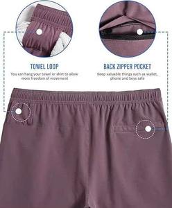 Men's Summer Casual Gym Jogger Shorts 100% Polyester Double <b>Layer</b> Sublimation Breathable Mesh Customizable Basketball Design - Product Image 4