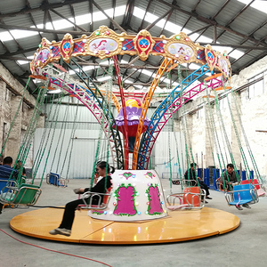 La silla voladora Extreme Fairground más popular, equipo de entretenimiento giratorio, parque de atracciones para niños, silla voladora de flores pequeñas para niños - Product Image 4