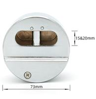 Van Lock Jeu de moraillons pour cadenas de haute sécurité avec clé 73mm Manille cachée Serrure pour porte de garage avec boulons de fixation Cadenas pour rondelle de hockey