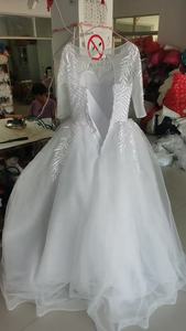 ชุดแต่งงานปักลายใบไม้และประดับด้วยลูกปัดมุกลูกไม้ใหม่ชุดผ้าปะติดลายใบไม้แขนยาวขนาดใหญ่พิเศษสำหรับ2024ออกแบบได้ตามต้องการ - Product Image 4