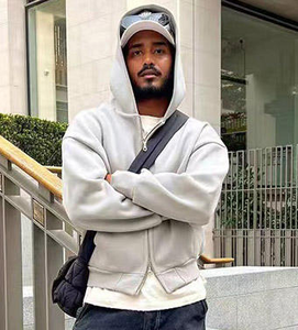 Sudadera con Capucha y Cremallera Personalizada a <span class=keywords><strong>Precio</strong></span> Económico, Sudadera con Capucha y Cremallera Vintage Desgastada para Hombre M12 - Product Image 2