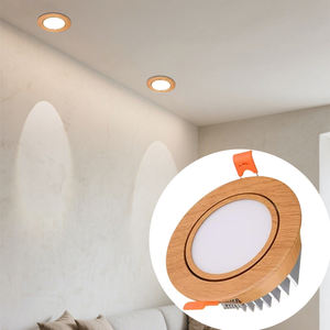 Grano de madera creativo empotrado LED downlight aleación de aluminio de alto brillo COB foco sala de estar dormitorio techo downlight - Product Image 1