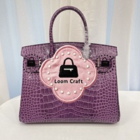 Sac à main carré de luxe structuré en cuir de vachette véritable imprimé croco avec rabat et fermeture à fermoir, poignée supérieure