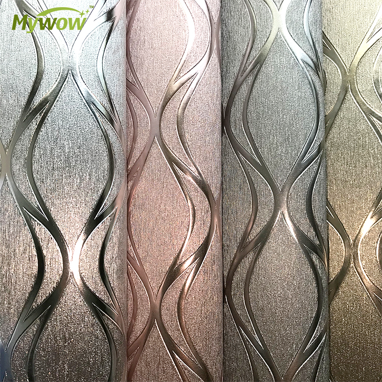 MyWow Wallpaper PVC Metalik Mewah, Interior 0.53*10M Desain Eropa Tahan Air