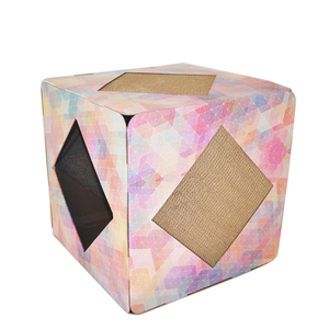 Vente en gros d'usine : Maison <span class=keywords><strong>cube</strong></span> griffoir classique en carton ondulé de haute qualité, écologique et durable, emballée en carton pour chats - Product Image 5