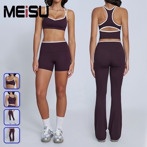Ensemble Sportif 5 Pièces Femme Soutien-Gorge de Yoga Leggings Taille Haute Vêtements d'Entraînement Pantalons de Course Shorts de Sport Tenue de Sport - Product Image 6