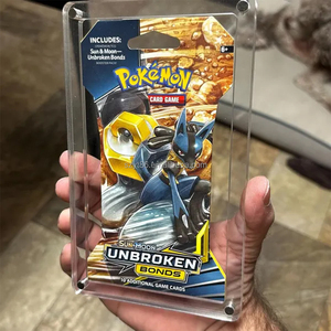 pour booster pack <span class=keywords><strong>Pokémon</strong></span> en acrylique transparent avec couvercle magnétique personnalisé de qualité supérieure - Product Image 5