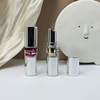 Tube de rouge à lèvres ajouré Yuecai, vide, avec miroir chromé et découpe ronde, contenant cosmétique pour baume à lèvres, vente en gros