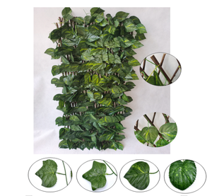 Rouleau de clôture en fausse vigne, cm, fausse vigne de <span class=keywords><strong>lierre</strong></span> verte, écran de balcon, haie artificielle - Product Image 2