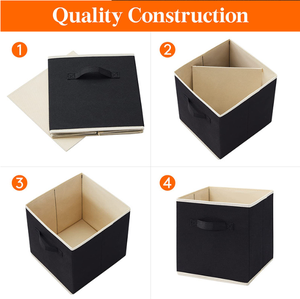 Cajas de Almacenamiento de Tela Plegables Modernas y Duraderas al por Mayor con Asa para Ropa de Armario, Cubiertas Rectangulares Organizadoras - Product Image 4