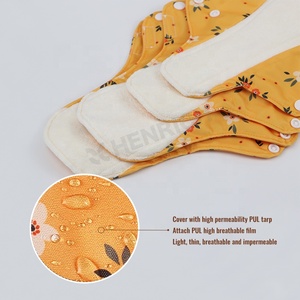 Serviettes hygiéniques en coton réutilisables, douces, respirantes, haute absorption, pour l'hygiène féminine - Product Image 3