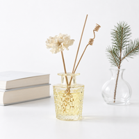 Bouteille d'arôme en verre texturé minimaliste, ronde, 100 ml, 150 ml, vide, pour diffuseur à bâtonnets, sans bouchon