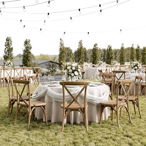 Toon Wood Real Rattan <b>Chair</b> Luxurious French Design <b>Stackable</b> Removable for Home Hotels Weddings Outdoors Parks Banquets - Product Image 4
