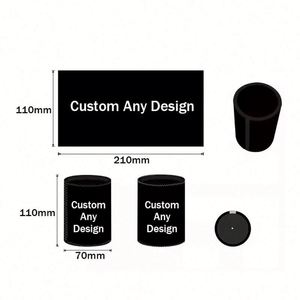 Support de canette isotherme en néoprène personnalisé avec logo sublimé pour bière, avec base - Product Image 5