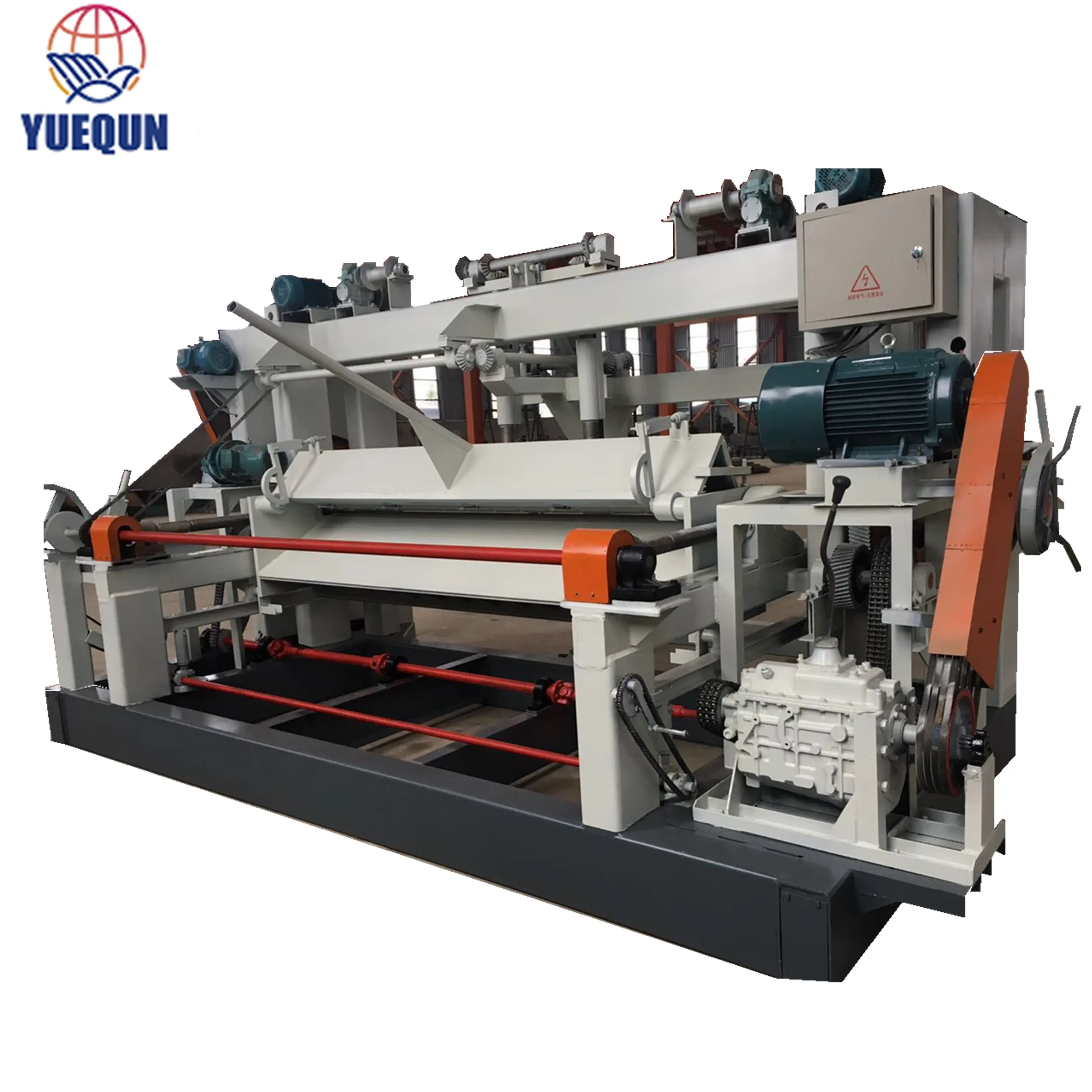 Mới bền thủy lực CNC trục chính Veneer lột Máy lõi mặt Veneer bền động cơ động cơ bánh răng gỗ dựa trên tấm máy móc