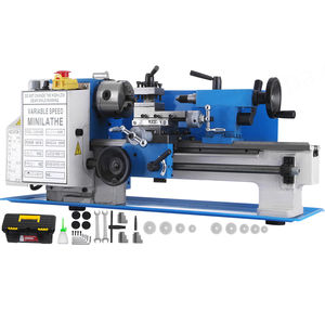 Mini máquina de torno de metal para procesamiento DIY, mini torno de madera manual CNC barato, torno y Molino de metal - Product Image 5
