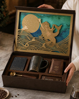 Boîte d'emballage en carton pour café, élégante, personnalisée, de haute qualité, biodégradable, avec logo personnalisé, boîtes d'emballage en papier pour cadeaux
