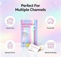 Bandes blanchissantes pour les dents naturellement puissantes et sans sensibilité, 28 bandes, sûres pour l'émail, sans résidus