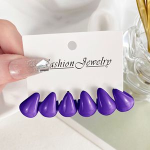 Nhà máy mới hợp thời trang 3 cái/bộ đầy màu sắc đá cẩm thạch Giọt Nước Mắt thả Acrylic Chunky Hoop Stud Bông tai thiết lập cho phụ nữ đồ trang sức quà tặng - Product Image 6