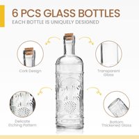 Bouteilles de boisson carrées en verre transparent assorties avec bouchons et diffuseur 30ml/250ml/350ml