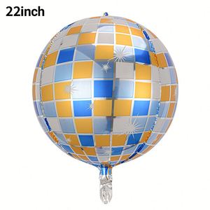 22 Inch Metallic 4D Foil Helium <b>Balloon</b> Chrome Shiny Mirror Ball for Wedding Disco Birthday Christmas Party Decoration Supplies - Product Image 2