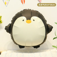 Ballons en forme d'animaux de dessin animé, ballons en feuille d'aluminium, pingouin, lion, dinosaure, baleine, licorne, chat, ours, décoration de fête d'anniversaire pour enfants