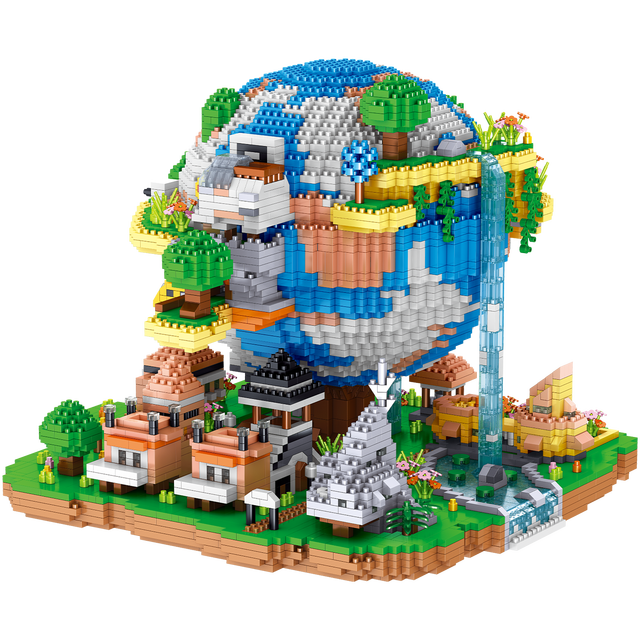 Factory Wholesale DIY Building Blocks Creative Models, Global Village Building Block Sets, Birthday and Christmas Gifts