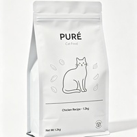 Sacs plastiques personnalisés découpés sur mesure pour aliments pour animaux, avec encoche de déchirement facile, haute barrière, pour l'emballage en gros de petites quantités de friandises pour animaux