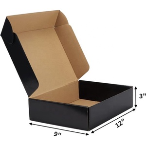 Cajas de envío corrugadas personalizadas, color negro mate, baratas - Product Image 1