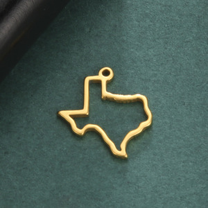 Colgante de mapa de <span class=keywords><strong>Texas</strong></span>, dijes de mapa de acero inoxidable para collar, pulseras, accesorios para hacer joyas DIY, regalo - Product Image 3