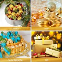 Lámina de Aluminio Suave de Aleación 8011 con Impresión Personalizada en Dorado para Envolver Chocolates, Snacks, Piruletas de Azúcar DIY, Grado Alimenticio Bajo