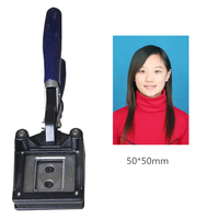 E003(50*50mm) el 2 "x 2" pasaport kesici fotoğraf kimlik kalıp kesici Punch