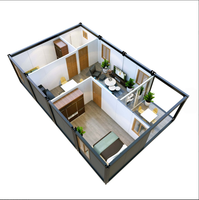 Construction rapide de maisons préfabriquées en conteneurs et assemblage de petites maisons extérieures modulaires en conteneurs