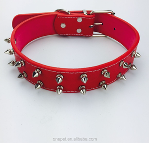 <span class=keywords><strong>Collar</strong></span> de perro de cuero personalizado con remaches anchos con tachuelas, elegantes características tácticas clásicas para gatos - Product Image 2