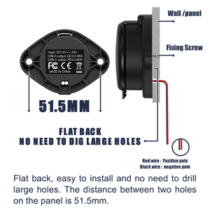 12-24V đôi cổng 66W nhanh chóng sạc 36W loại một QC3.0 USB ổ cắm loại C PD 30W USB sạc - Product Image 4