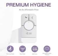 Accessoire de bidet pour les bidets autonettoyants de pulvérisateur d'eau fraîche et froide avec double buse pour le lavage féminin et postérieur