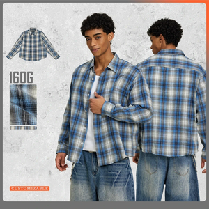 <span class=keywords><strong>Camisa</strong></span> de Franela a Cuadros Vintage Personalizada Estilo Cowboy para <span class=keywords><strong>Hombre</strong></span>, Oversize, <span class=keywords><strong>con</strong></span> Botones, Manga Larga, Transpirable, para Otoño - Product Image 2