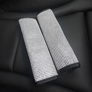 Coussinets d'épaule pour ceinture de sécurité de voiture en strass et cristaux, housses de frein à main, accessoires intérieurs automobiles - Product Image 2