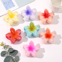 Jepit Rambut Plastik Plumeria Grosir untuk Wanita dan Anak Perempuan, Penggunaan Sehari-hari, Penjepit Rambut untuk Kuncir Tinggi/Rendah, Aksesoris Rambut