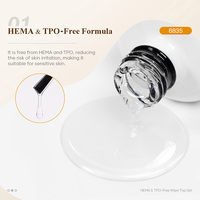 MissGel Super Qualité Haute Brillance Forte Couche de Finition Sans TPO Vernis à Ongles Gel Soak-Off Sans HEMA Couche de Finition Gel Diamant à Essuyer