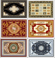 Carrelage de sol en porcelaine 3D glacé, motif fleur dorée, cristal poli, décoratif, pour hall d'entrée