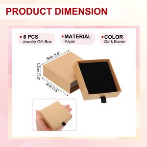 Boîte d'emballage flottante épaissie en papier kraft avec logo personnalisé estampé à chaud et pellicule PE pour boucles d'oreilles, lunettes et bracelets - Product Image 3